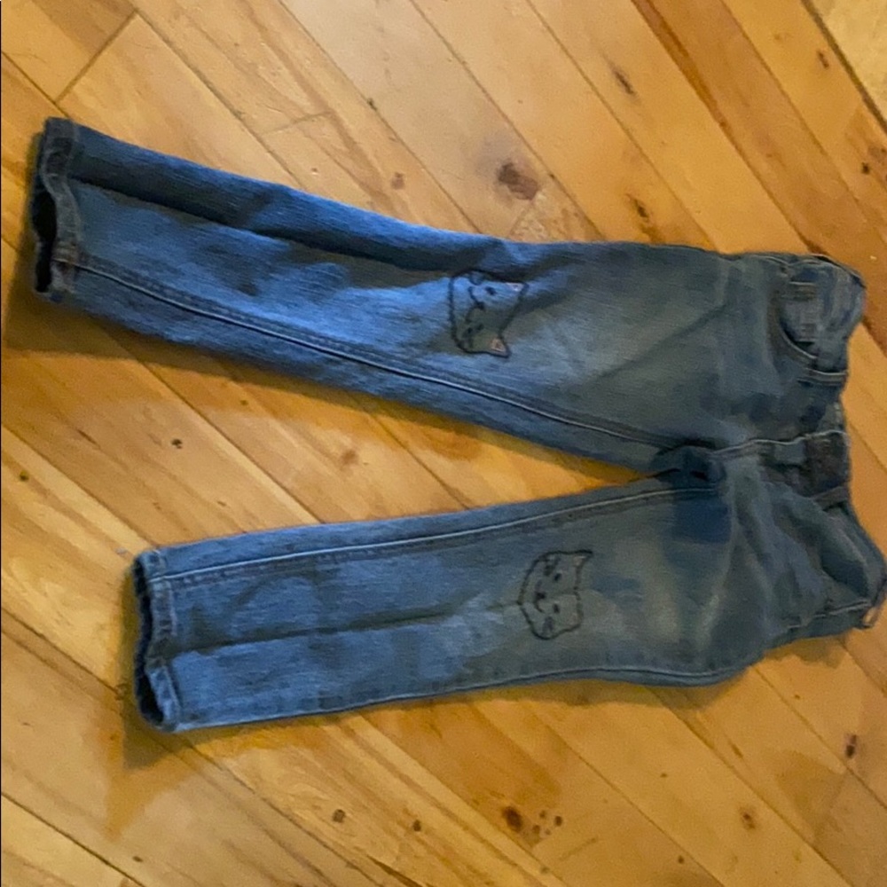 Girls cat jeans